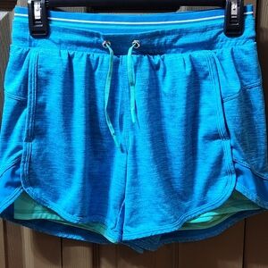 AVIA, WOMENS SMALL (4-6), BLUE, ATHLETIC SHORTS